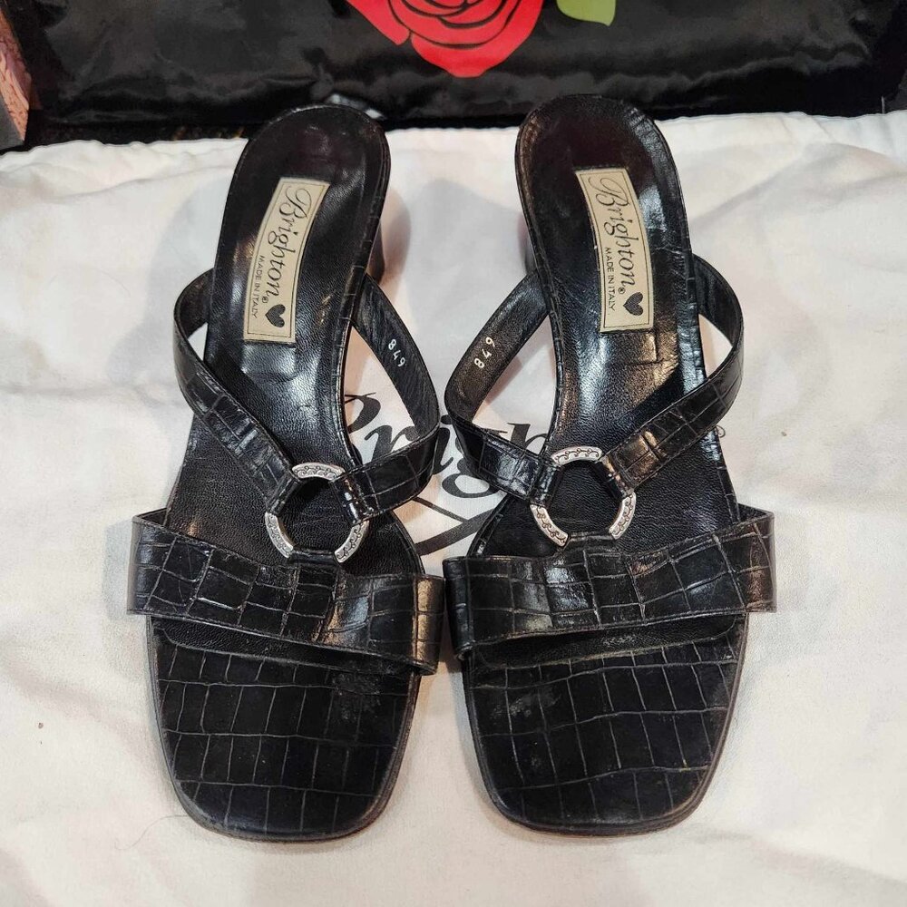 Brighton black Terry Sandals  size 7